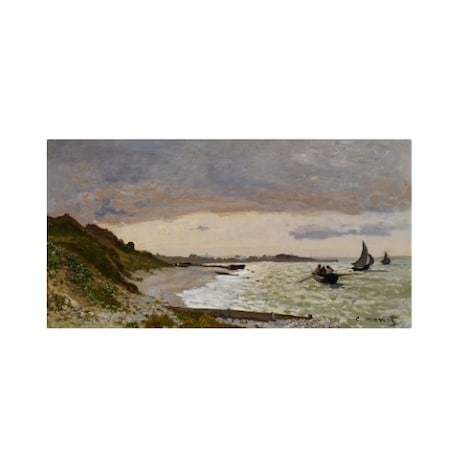 Claude Monet 'The Seashore At Sainte-Adresse' Canvas Art,24x47